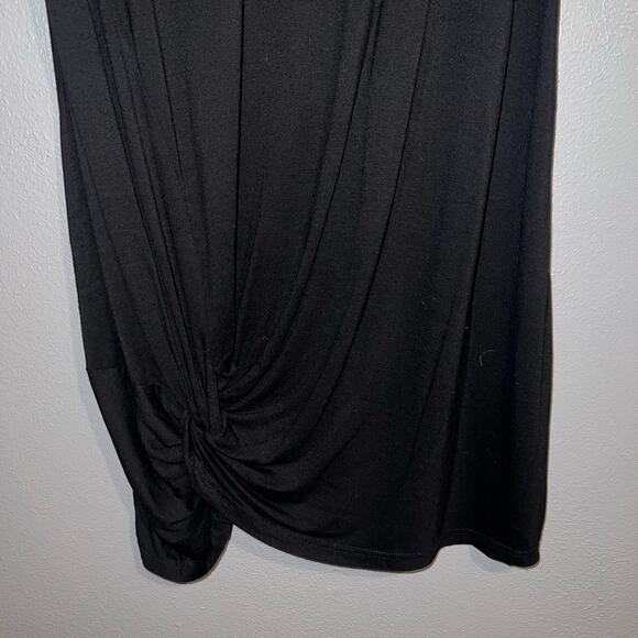 Black Short Sleeve Striped Sleeve Animal Print T-Shirt Dress Size Large - Picture 5 of 8